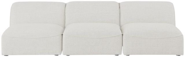 Meridian Furniture Miramar 3-Piece Cream 99" Upholstered Modular Armless Sofa-1