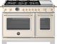 Bertazzoni Heritage Series 48" Fingerprint Resistant Avorio Pro Style Gas Range with Gold Accents-0