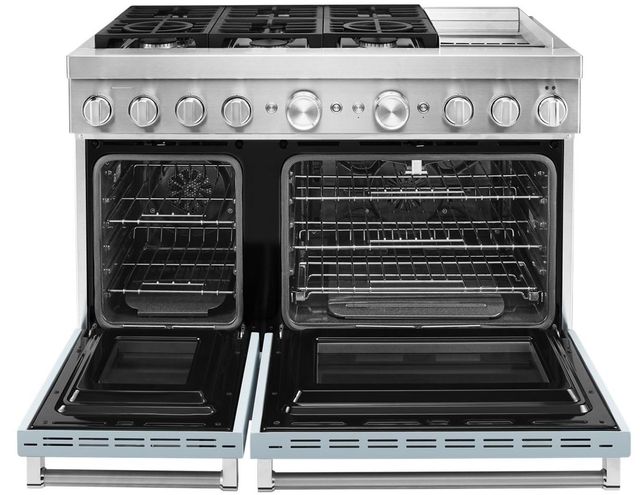 KitchenAid® 48" Misty Blue Pro Style Dual Fuel Range with Griddle-1
