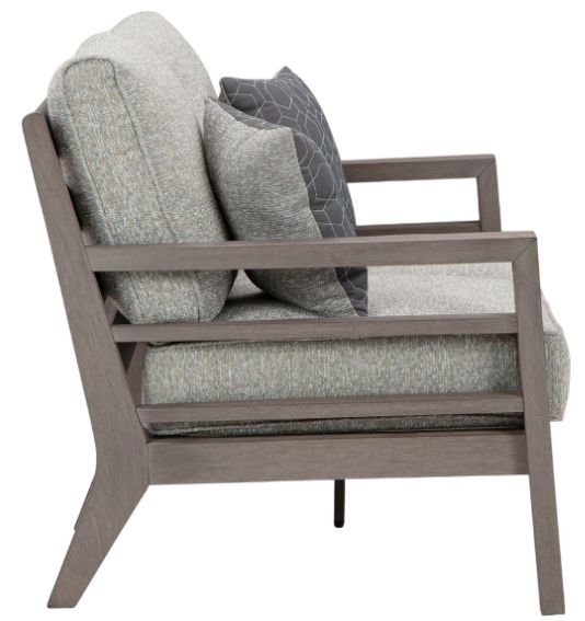 Signature Design by Ashley® Hillside Barn Brown/Gray Fabric/Resin Outdoor Loveseat with Cushion-2