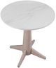 Bassett Mirror Horizons White End Table with White Oak Base-4