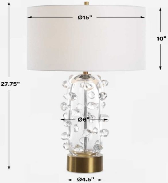 Uttermost® Aura Clear Glass Table Lamp-3