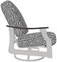 Telescope Casual St. Catherine Agra Classic/Snow Aluminum/Fabric Outdoor MGP Cushion Swivel Rocker with Chestnut Rustic Arms-2