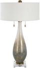 Uttermost® Cardoni Bronze/Gloss White Glass Table Lamp-3