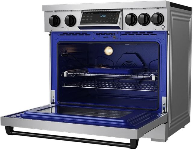 Thor Kitchen® Gordon Ramsay Collection 36" Stainless Steel Pro Style Induction Range with Tilt Panel Touch Control and Black Trim-4
