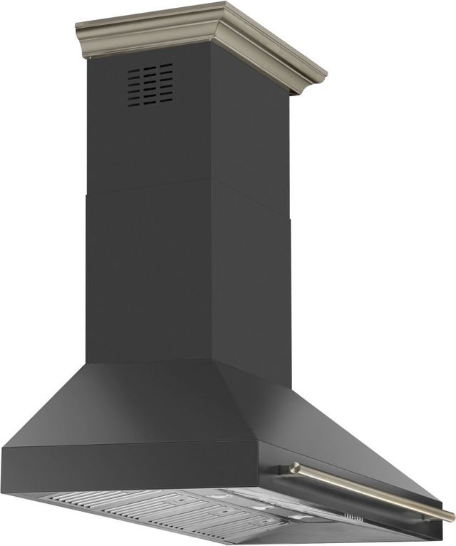FORNO® Aria Series Alta Qualita 60" Black Wall Mounted Range Hood  -1