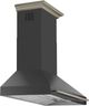 FORNO® Aria Series Alta Qualita 60" Black Wall Mounted Range Hood  -1