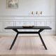 Armen Living Margot Dark Gray Top Dining Table with Black Base-1