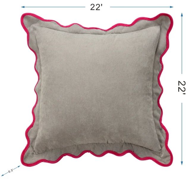 Stylecraft Tamara Day Gray 22" Designer Throw Pillow-1