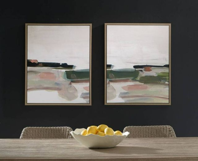 Uttermost® Just 2-Piece Peaking Framed Canvas Set-1