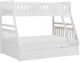Homelegance® Galen White Youth Twin/Full Bunk Bed with Twin Trundle -0
