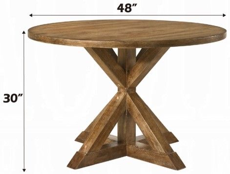 ACME Furniture Wallace II Weathered Oak Dining Table-2