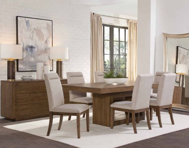 Steve Silver Co. Garland 7-Piece Beige/Toffee Dining Set-1