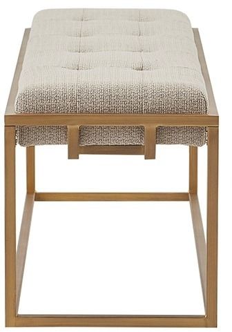 Olliix by Madison Park Greenwich Brown/Antique Bronze Accent Bench-2