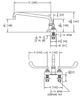 Elkay Chrome 4" Centerset Exposed Deck Faucet with 12" Arc Tube Spout and 6" Wristblade Handles-2