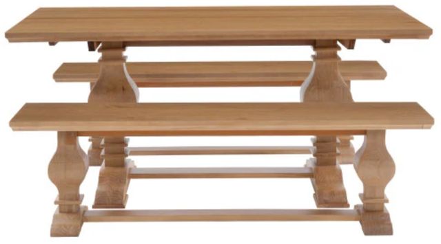 Powell® Banks 3-Piece Rustic Honey Dining Table Set-2