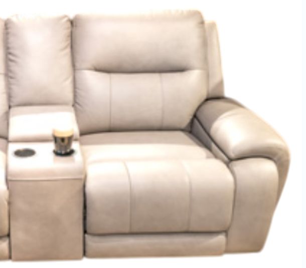 Signature Design by Ashley® Real Moments Ash Power Reclining Loveseat with Audio Seating-1