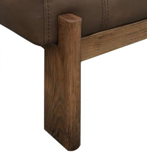 International Furniture Direct Balam Brown/Stained Brown Ottoman-1