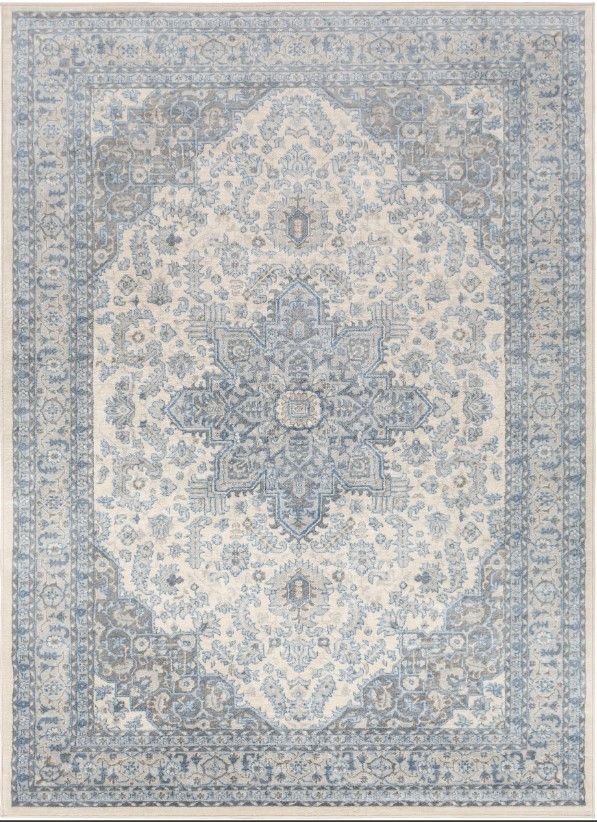 Surya Monaco Denim/Ivory 4'x6' Area Rug-0