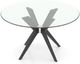 Canadel Customizable Downtown Peppercorn Washed Round Glass DP Base Table-1