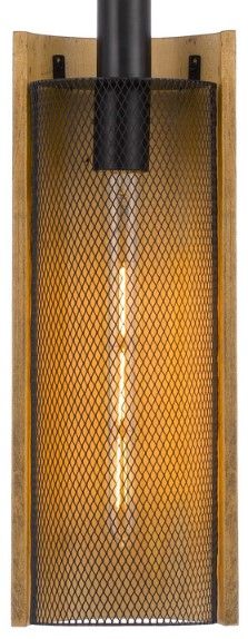 Cal® Lighting & Accessories Wigan Basswood/Black Pendant-3