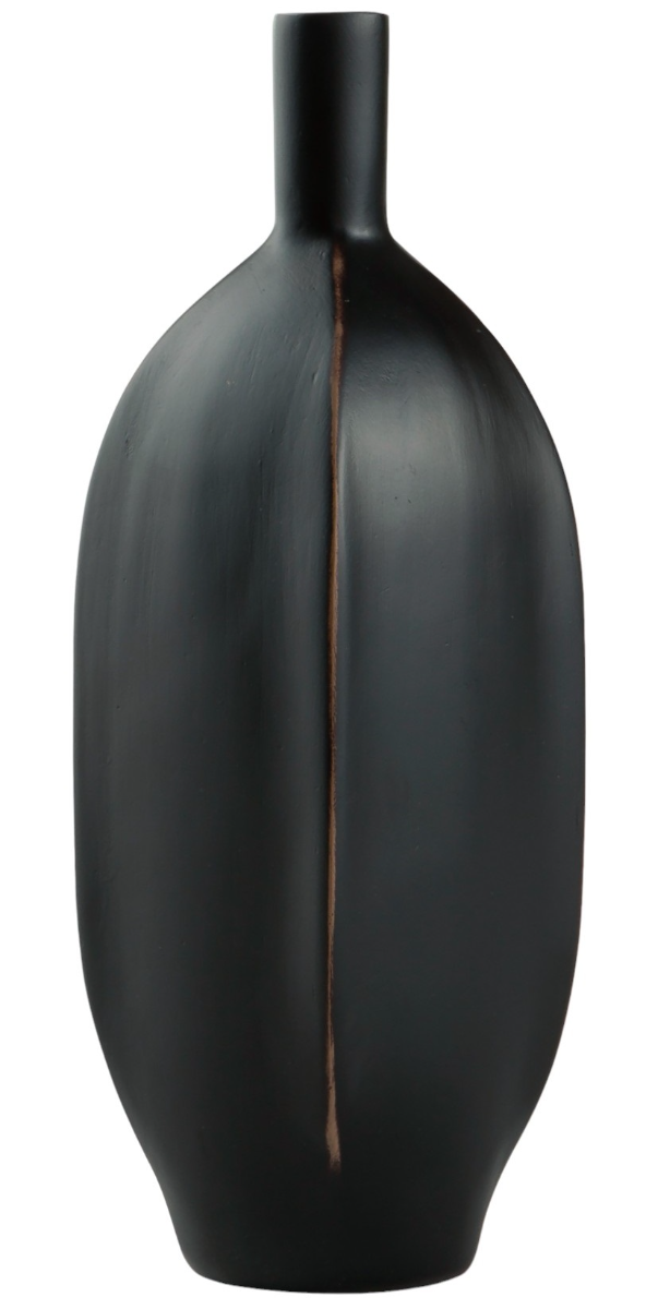 Sleek black store vase