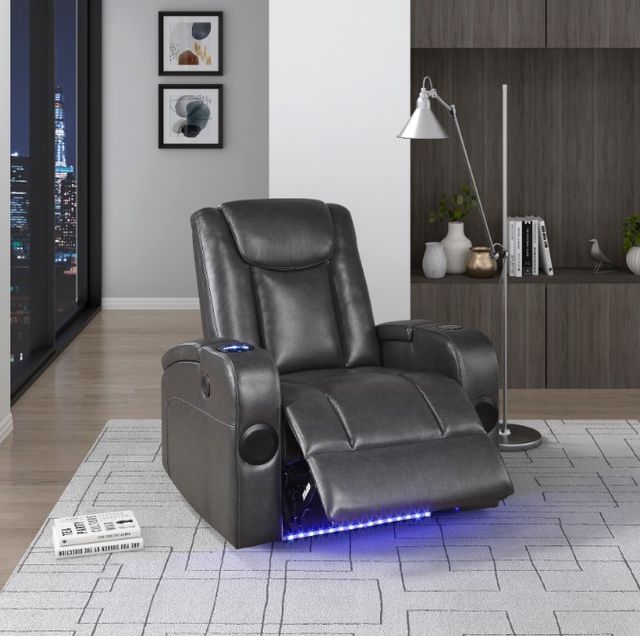 Homelegance® Turbo Gray Power Recliner-1
