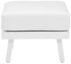 Linon Alora White Aluminum/Fabric Outdoor Ottoman-2
