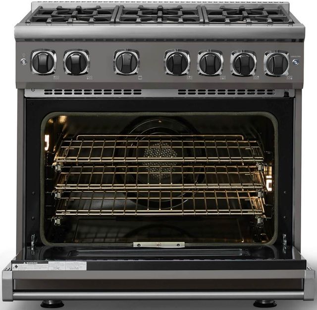 Viking® 7 Series 36" Damascus Gray Pro Style Natural Gas Range-1
