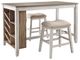 Signature Design by Ashley® Skempton 3-Piece White/Light Brown Counter Height Dining Set-0