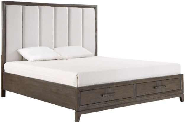 New Classic® Home Furnishings Landon Walnut King Panel Bed-0