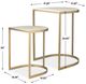 Uttermost® Lindon 2-Piece Travertine Nesting Table Set with Gold Frame-2