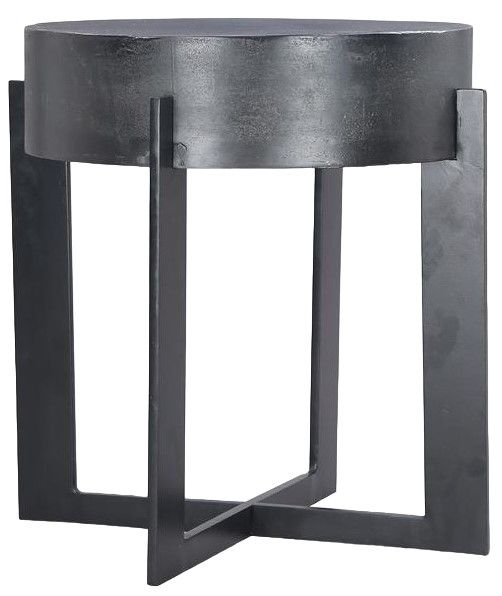 Riverside Furniture Freya Antique Charcoal Round Side Table-0