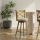 Armen Living Kodi Sepia Brown/Static Gray Barstool-1