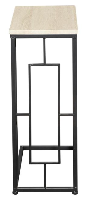 Deco Marche Cream Accent Table with Black Base-2