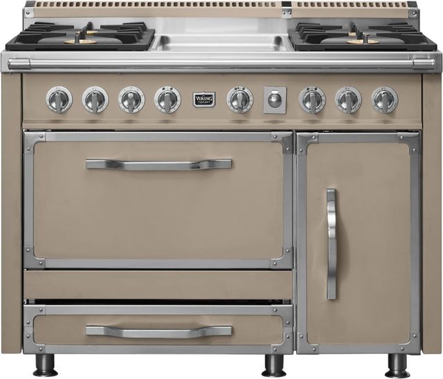 Viking® Tuscany 48" Nantucket Pro Style Dual Fuel Range with Griddle-0