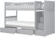 Homelegance® Orion Gray Twin over Twin Youth Step Bunk Storage Bed-2