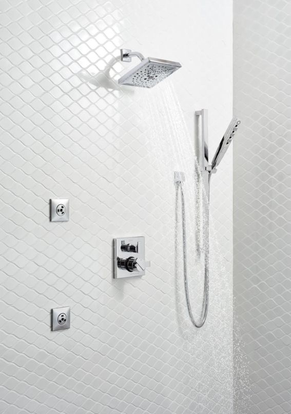 Delta HydraChoice® Lumicoat® Chrome H2Okinetic Soothing Spray Head-1