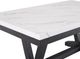 Crown Mark Vance White Rectangular Dining Table with Black Base-4