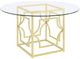 Coaster® Starlight Clear/Brass Round Dining Table-0