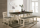 Furniture of America® Jamestown Gray/Ivory Counter Height Bench-1