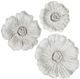 Crestview Collection White Wash Flowers Wall Sculpture-0