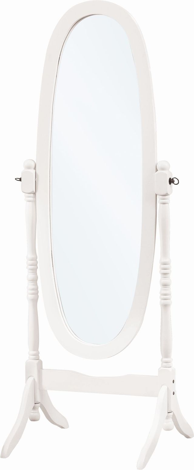 Monarch Specialties Inc. Antique White 59" Wood Mirror-0