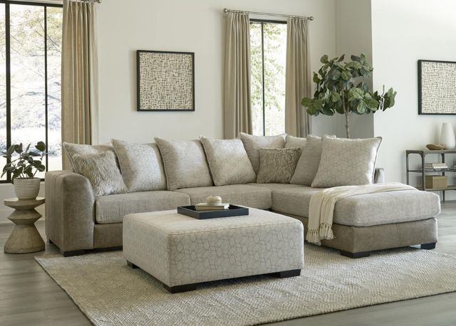 Albany Industries 2-Piece Zaftig Parchment Sectional-1