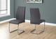 Monarch Specialties Inc. 2-Piece Grey Side Chair Set with U-Shaped Bases-4