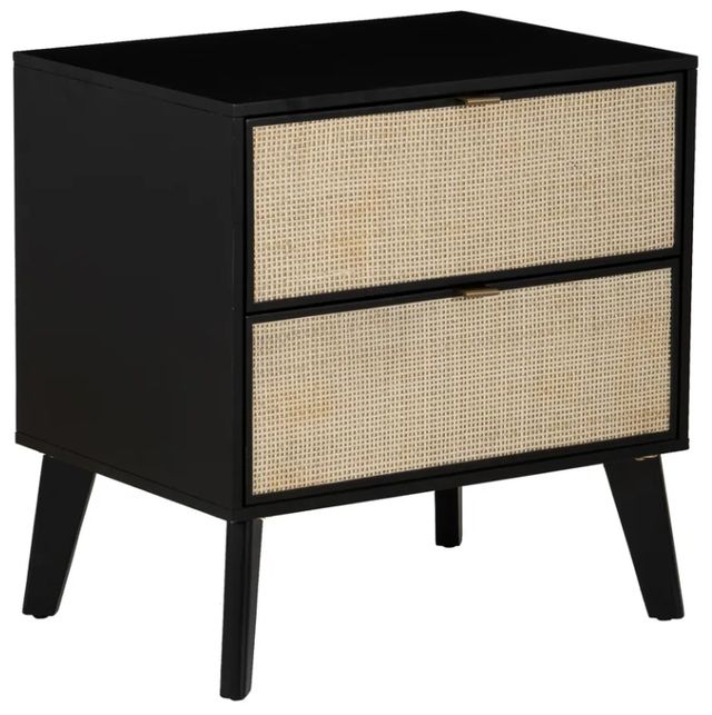 Powell® Claudette Black Nightstand-0