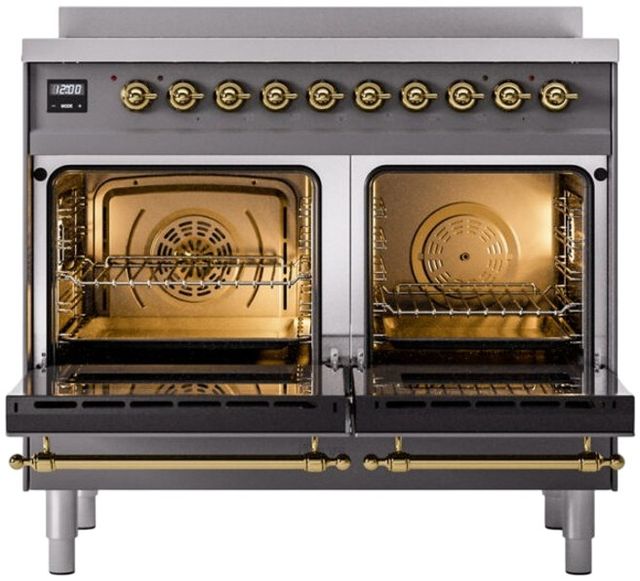 Ilve® Nostalgie II Series 40" Matte Graphite Pro Style Induction Range-1