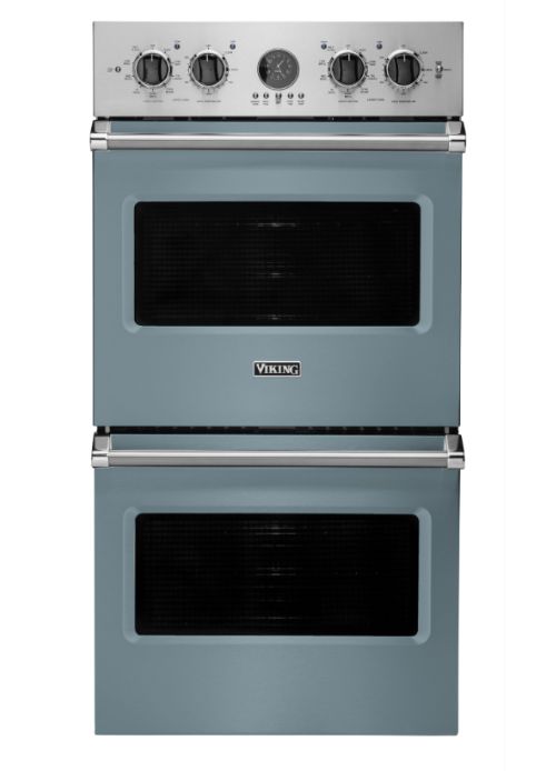 Viking® 5 Series 27" November Sky Double Electric Premiere Wall Oven-0
