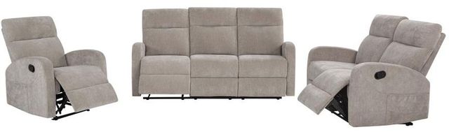 Coaster® Hamilton 3-Piece Sand Manual Reclining Sofa Set-1
