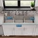 Elkay Lustertone® Classic Lustrous Satin 54" x 22" x 10-1/8" 4-Hole Triple Bowl Drop-In Sink-4
